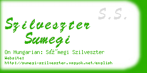 szilveszter sumegi business card